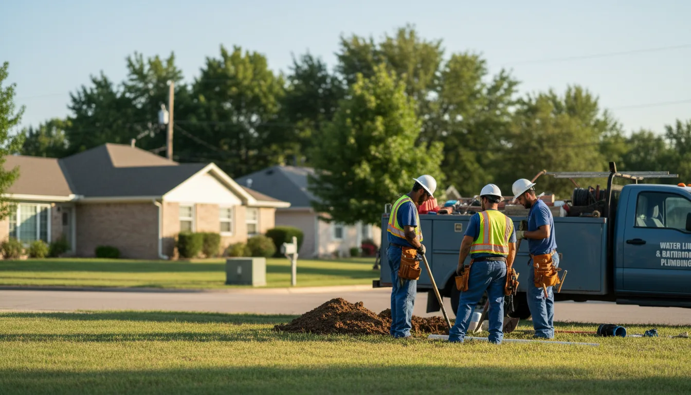 Residential water line and bathroom plumbing service in Franklin, AL